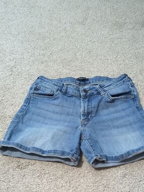 Dear John Faded Blue Denim Shorts with Contrast Stitching